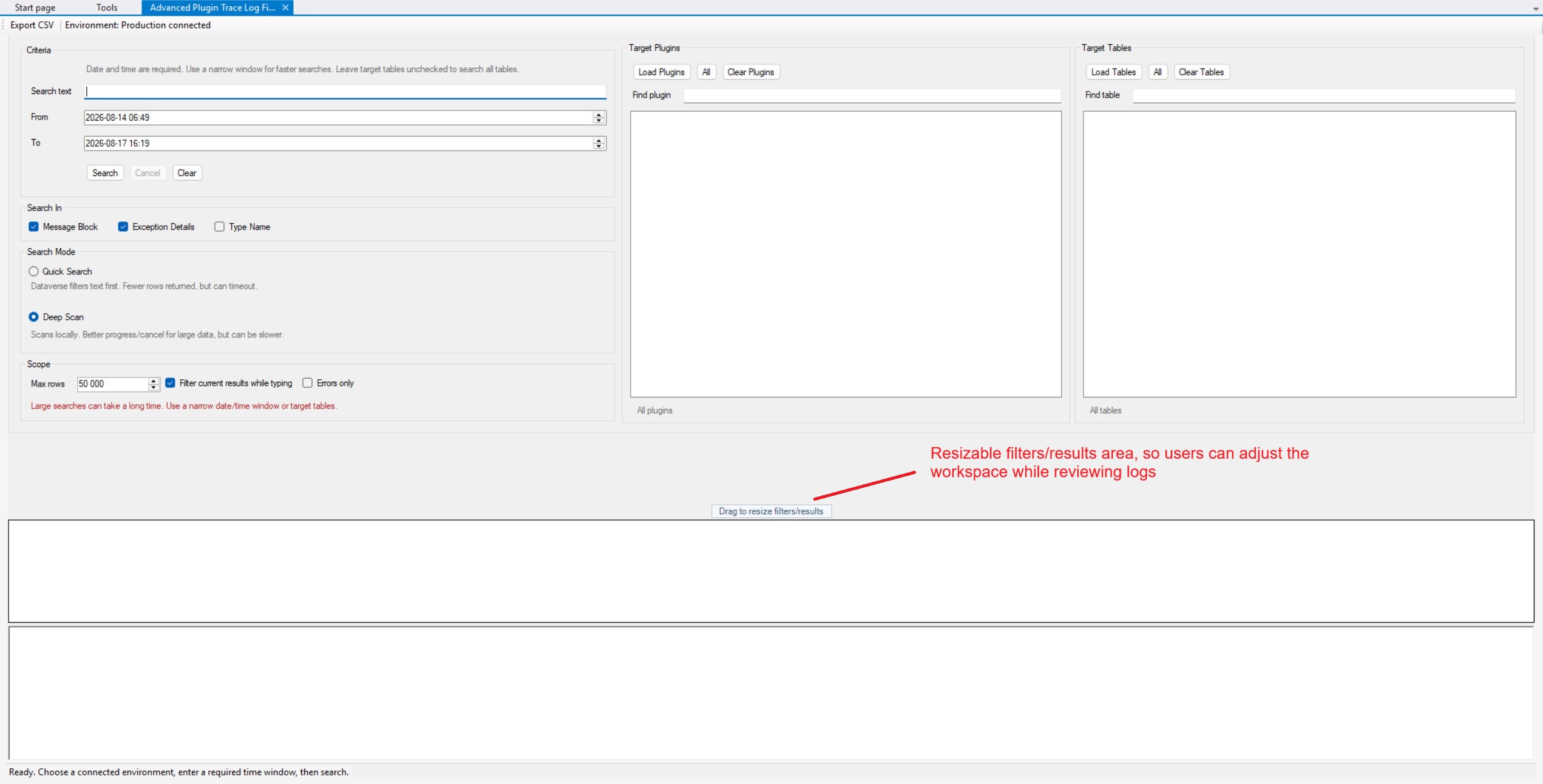 Advanced Plugin Trace Log Finder screenshot